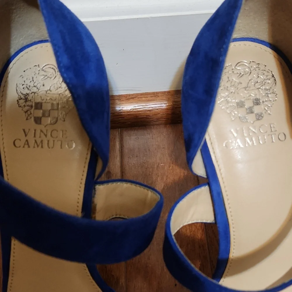 Vince Camuto Royal Blue Suede Heels - Picture 8 of 11